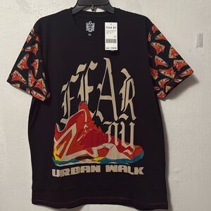 FEAR GRAPHIC T-SHIRT BLACK - NYF15-0403 NWT Size XL Black